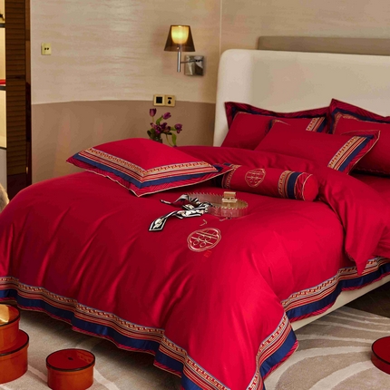 91家纺网 家纺一手货源 找家纺 （总）涞澳家纺 2025新款婚庆款四件套