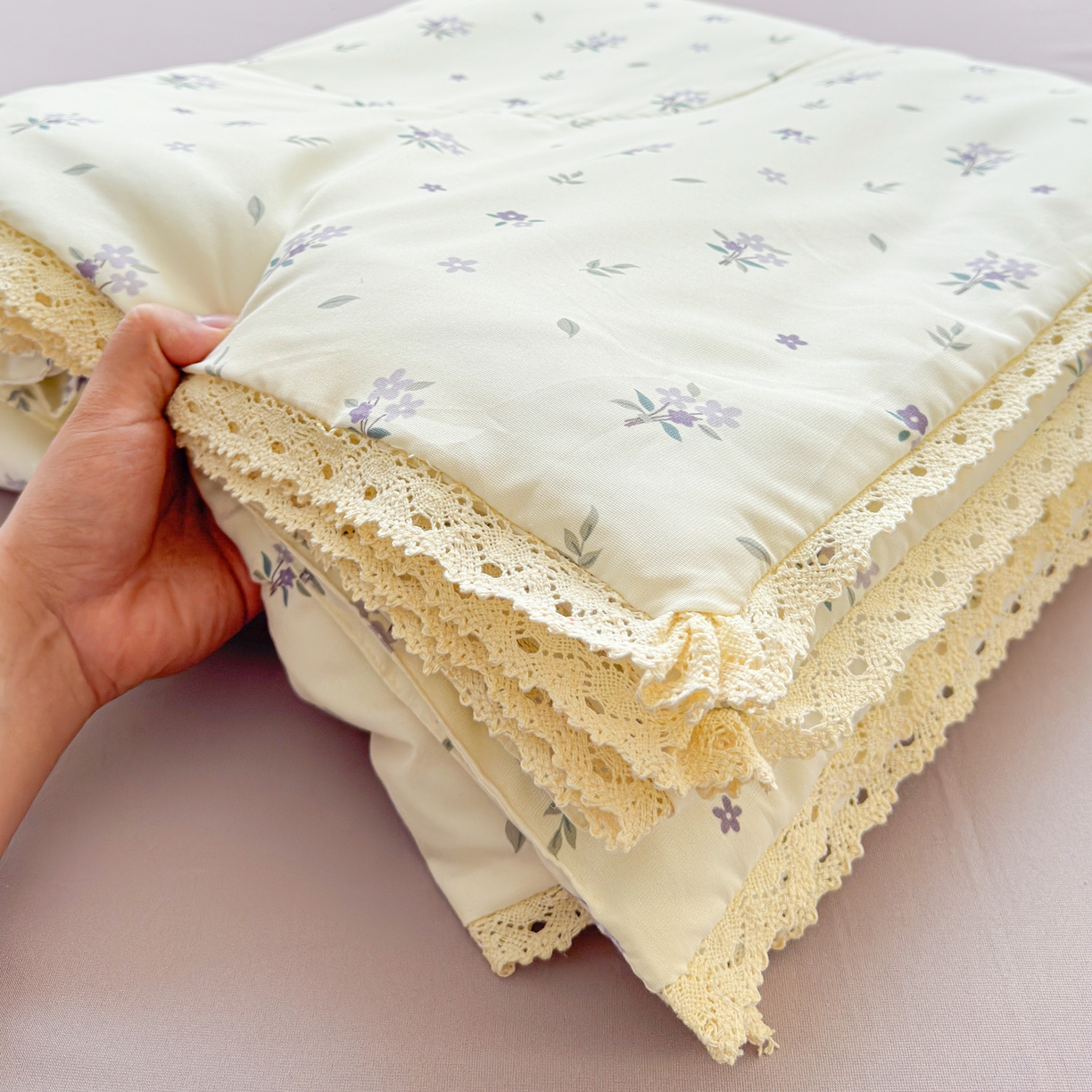 91家纺网 家纺一手货源 找家纺 可思家纺 2025新款针织棉双层纱夏被 清茶