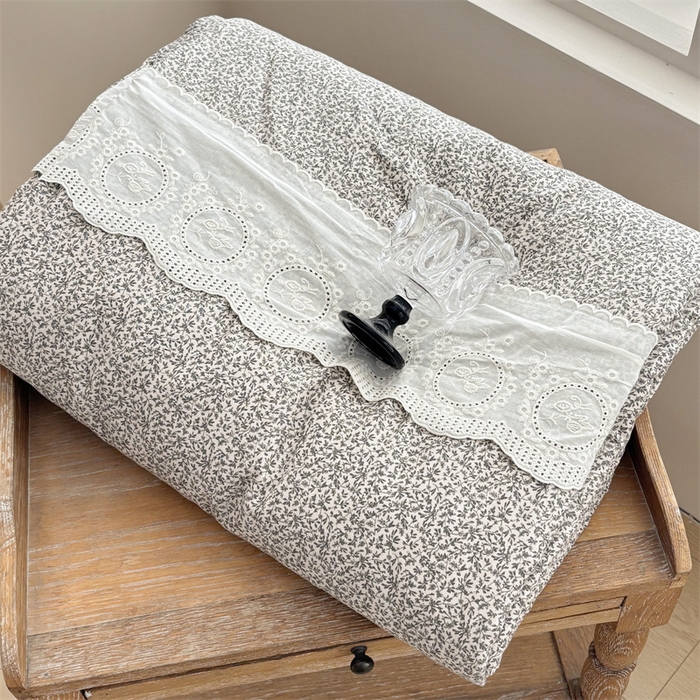 91家纺网 家纺一手货源 找家纺 久典家居 2025新款全棉有氧双层纱夏被 秘境