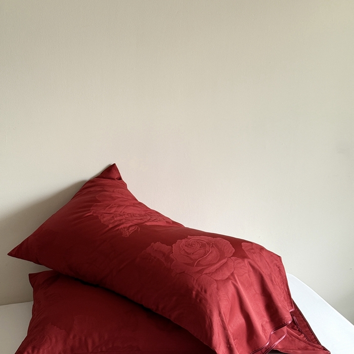 91家纺网 家纺一手货源 找家纺 鹿班家居 2025新款100S长绒棉提花单品枕套（第二组）【标准会员-2元】 单品枕套-十里红妆