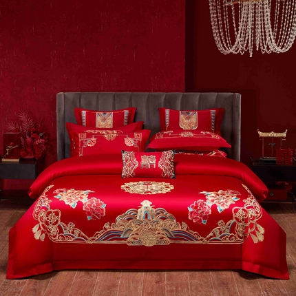 91家纺网 家纺一手货源 找家纺 （总）尹黛尔 2024新品婚庆四件套系列套件