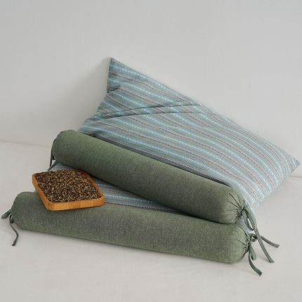 91家纺网 家纺一手货源 找家纺 （总）乐可 2025新款3D条纹牵引组合枕荞麦枕枕头枕芯