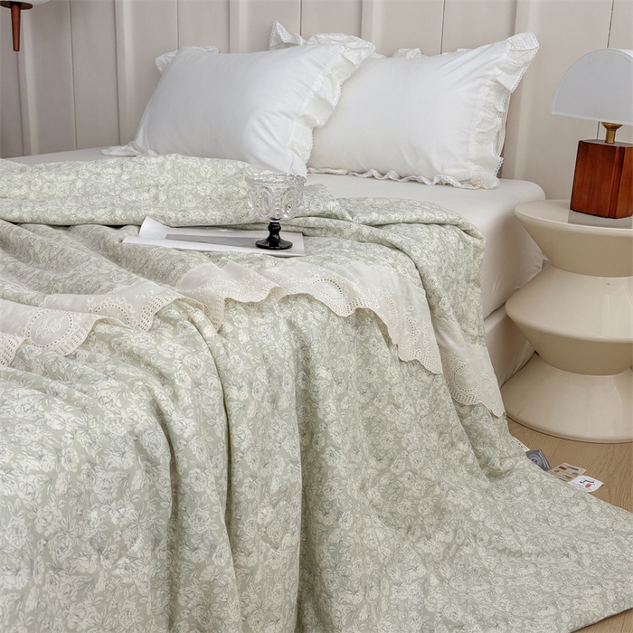 91家纺网 家纺一手货源 找家纺 （总）久典家居 2025新款全棉有氧双层纱夏被