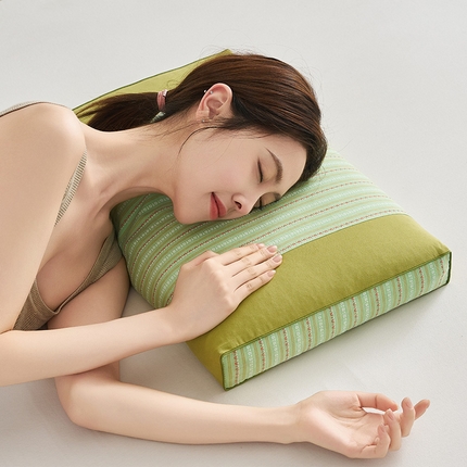 乐可 2025新款3D条纹方枕 3D方枕L5427翠绿【单只】