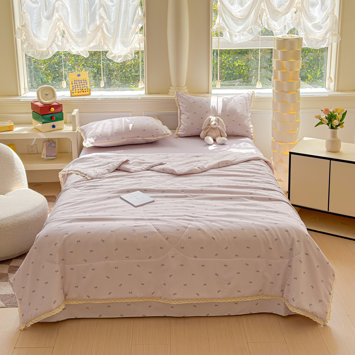 91家纺网 家纺一手货源 找家纺 （总）可思家纺 2025新款针织棉双层纱夏被