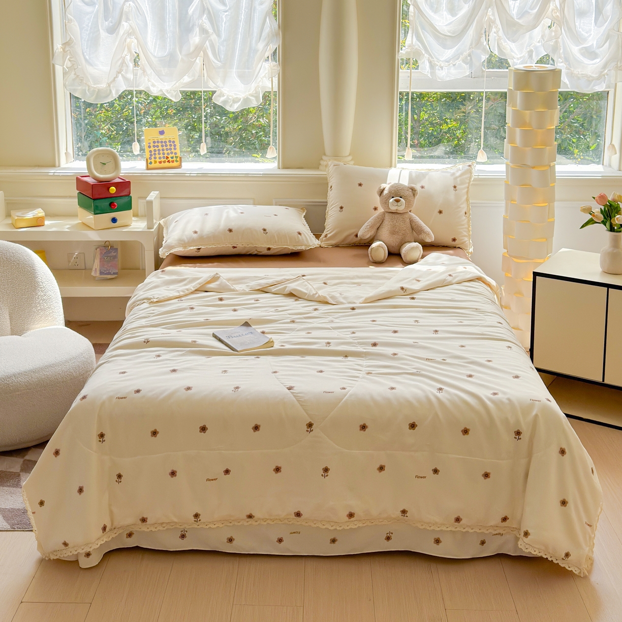 91家纺网 家纺一手货源 找家纺 （总）可思家纺 2025新款针织棉双层纱夏被