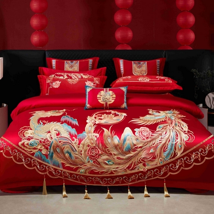 91家纺网 家纺一手货源 找家纺 （总）尹黛尔 2024新品婚庆四件套系列套件