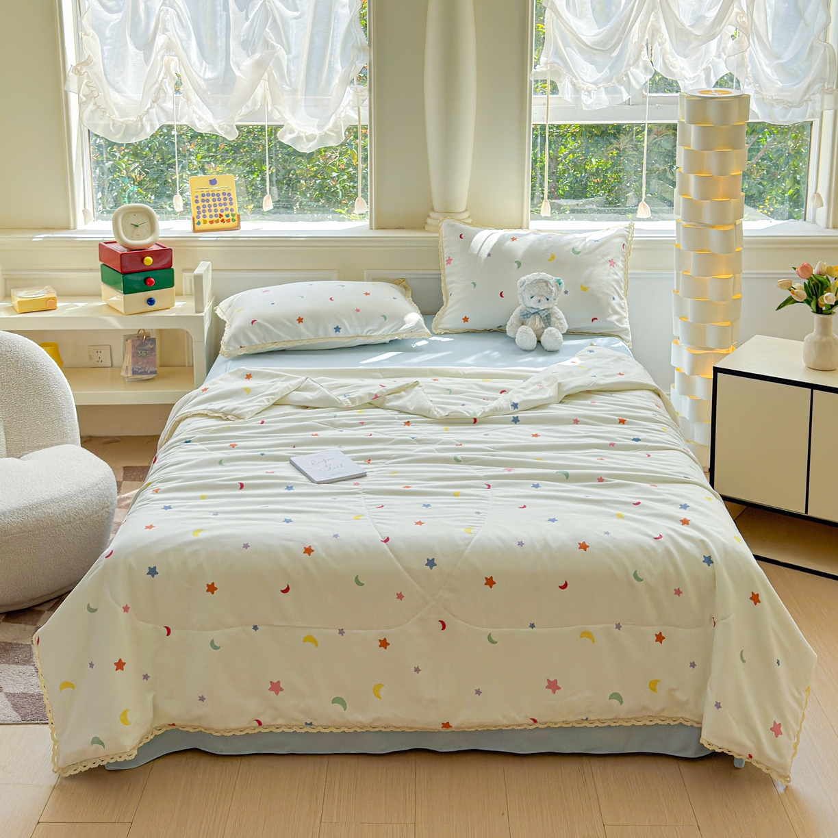 91家纺网 家纺一手货源 找家纺 （总）可思家纺 2025新款针织棉双层纱夏被