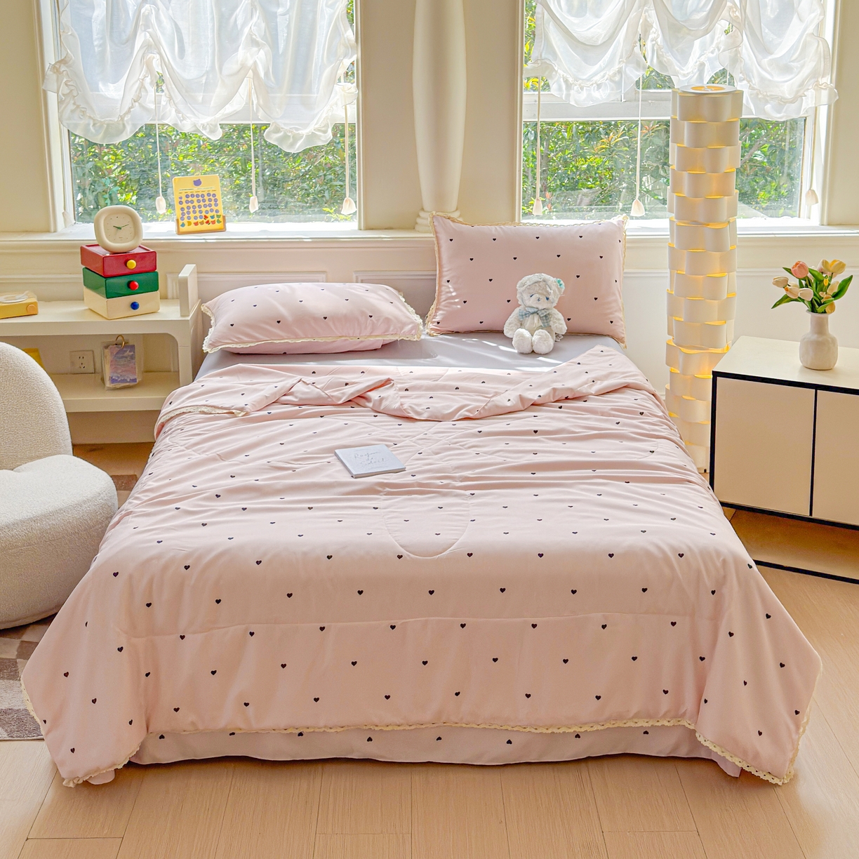 91家纺网 家纺一手货源 找家纺 （总）可思家纺 2025新款针织棉双层纱夏被