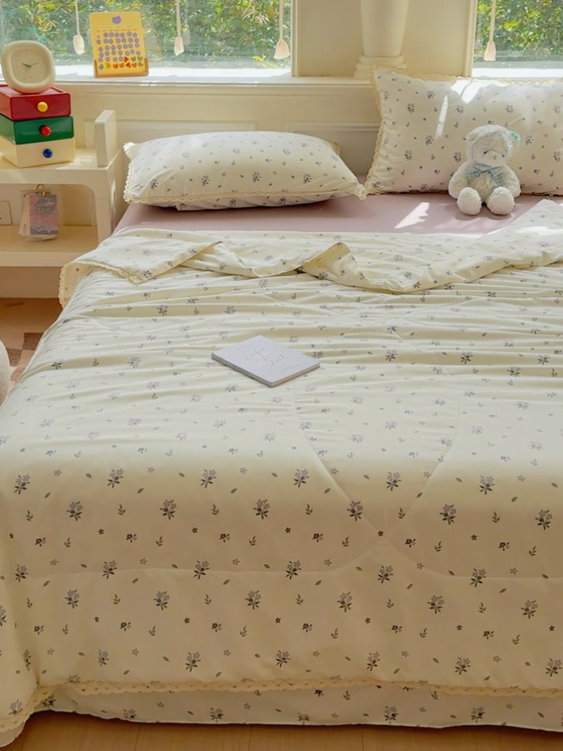 91家纺网 家纺一手货源 找家纺 （总）可思家纺 2025新款针织棉双层纱夏被