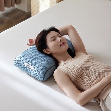 她喜爱枕芯 2025新款凉感护颈荞麦枕 蓝色