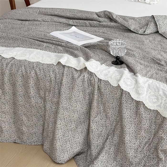 91家纺网 家纺一手货源 找家纺 久典家居 2025新款全棉有氧双层纱夏被 秘境