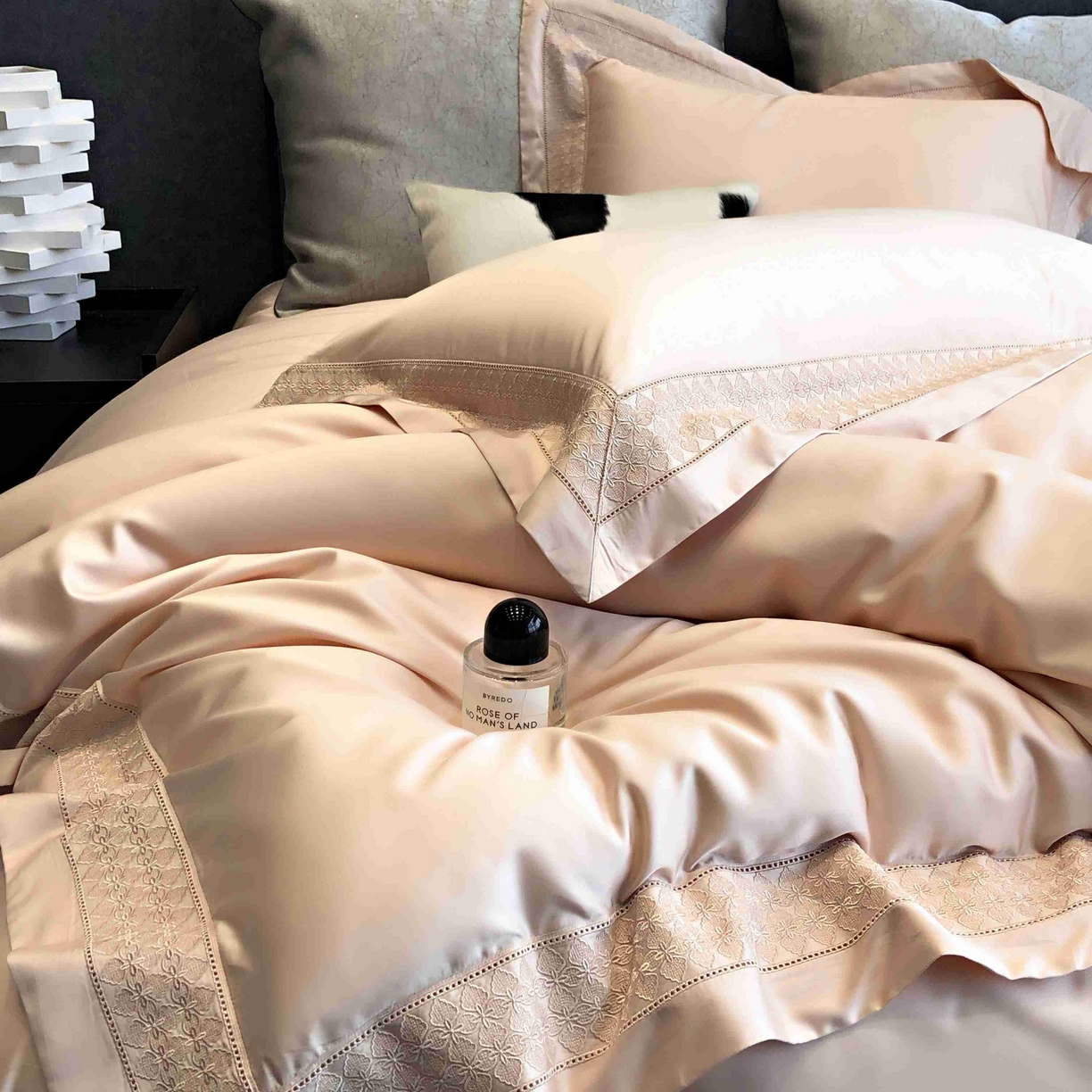 91家纺网 家纺一手货源 找家纺 涞澳家纺 2025新款60S天丝棉花边款四件套-星雅 星雅-暖玉