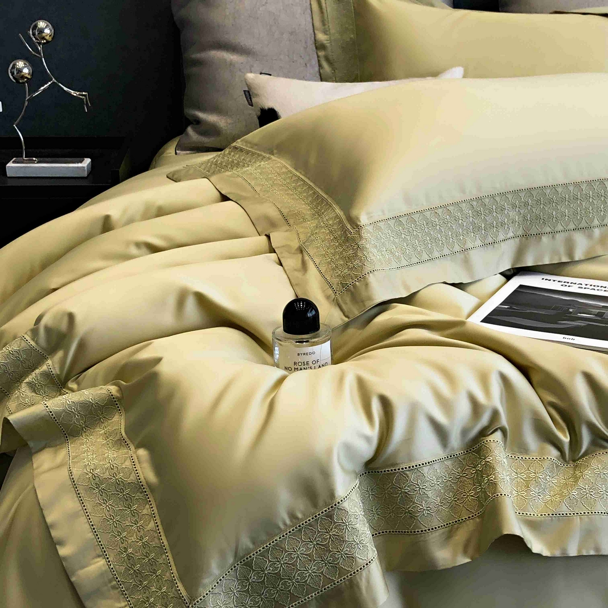 91家纺网 家纺一手货源 找家纺 （总）涞澳家纺 2025新款60S天丝棉花边款四件套-星雅