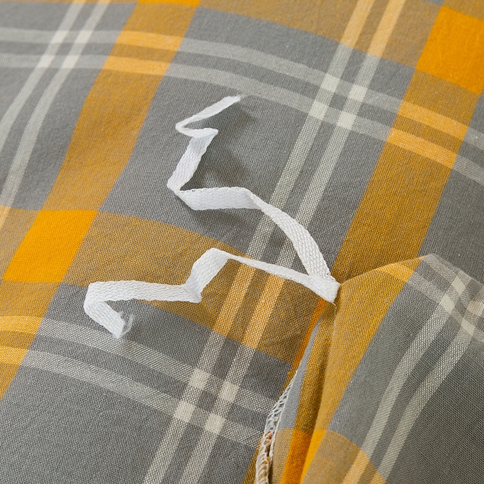 91家纺网 家纺一手货源 找家纺 喜四方 2025新款全棉色织水洗棉学生三件套 夏威夷黄