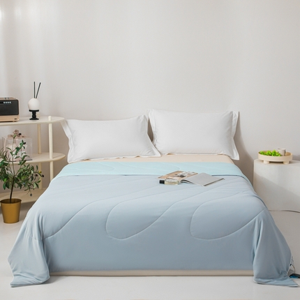 凌云家纺 2025新款100%锦伦冰丝夏被空调被 灰蓝