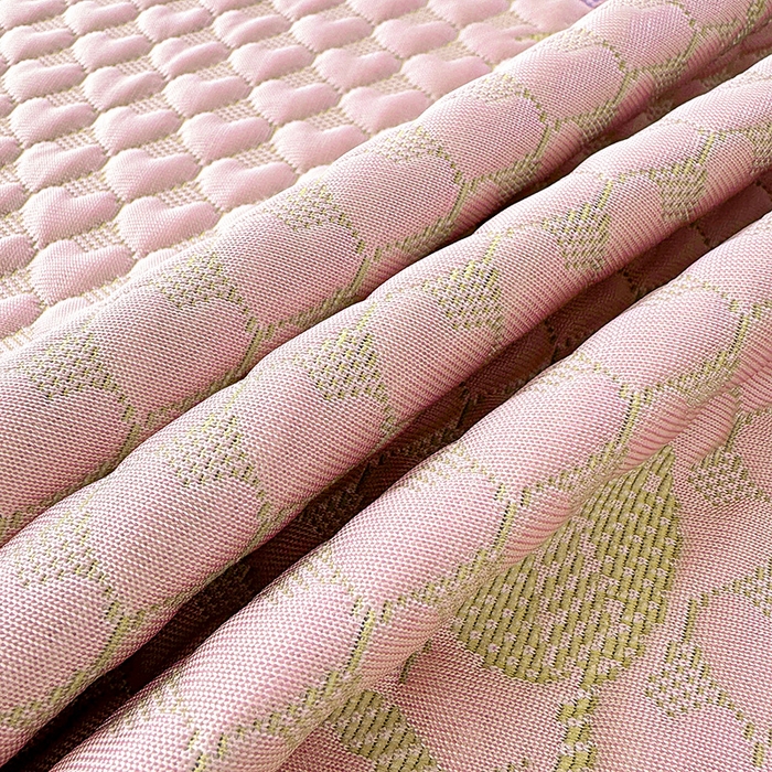 91家纺网 家纺一手货源 找家纺 （总）提花大世界 2025新款A类PE乙纶冰丝凉感三色织550克冰豆豆凉席床裙软凉席