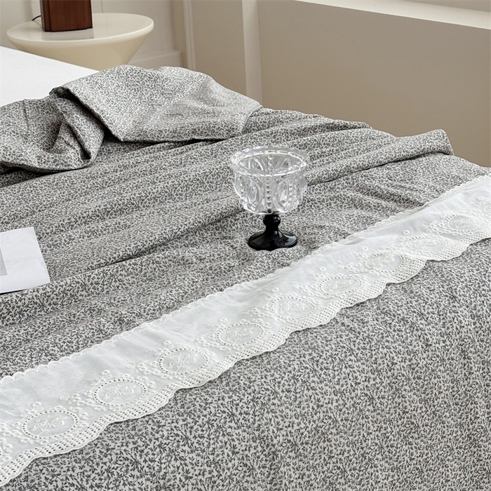 91家纺网 家纺一手货源 找家纺 久典家居 2025新款全棉有氧双层纱夏被 秘境