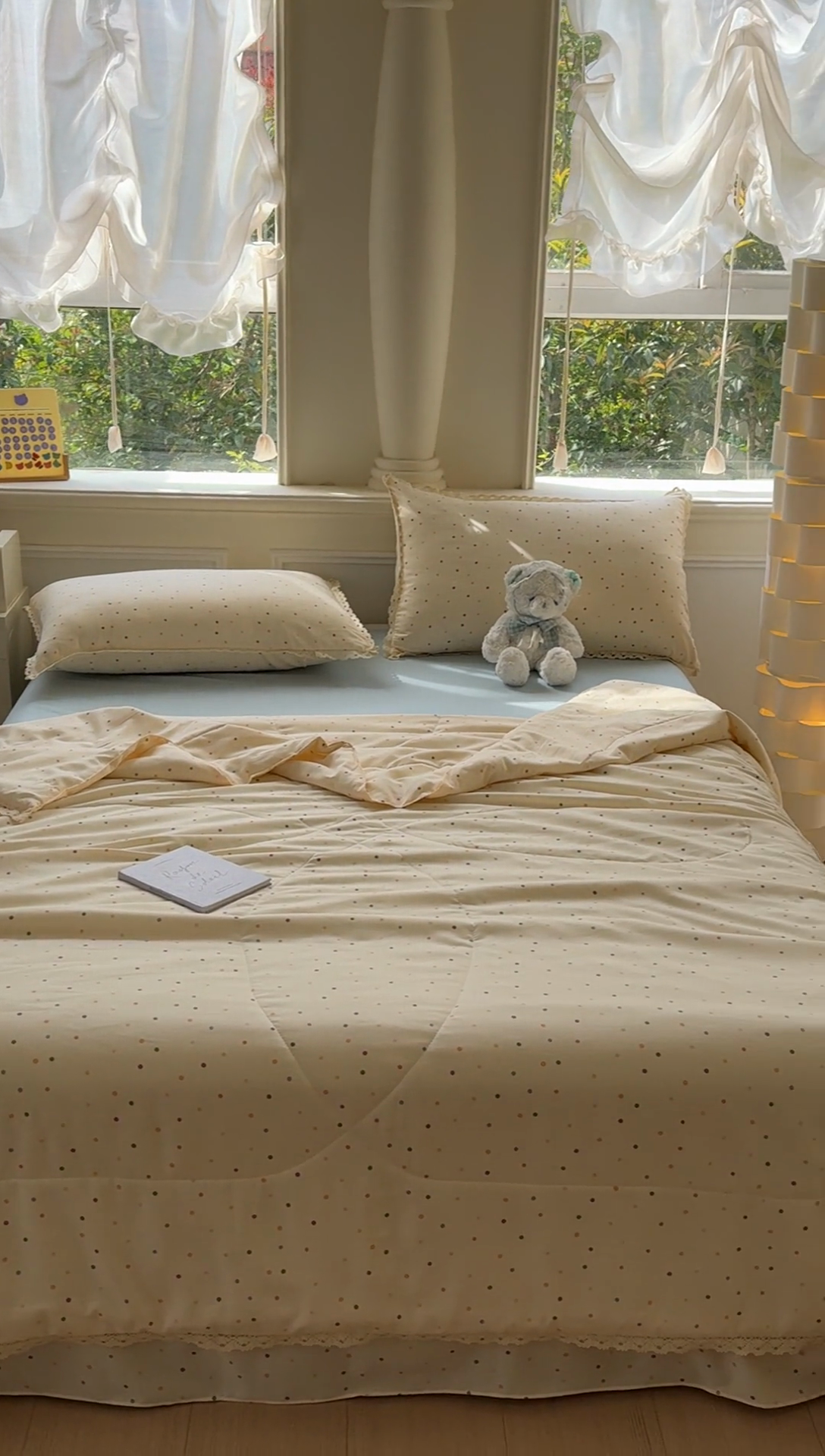 91家纺网 家纺一手货源 找家纺 可思家纺 2025新款针织棉双层纱夏被 莫奈花园