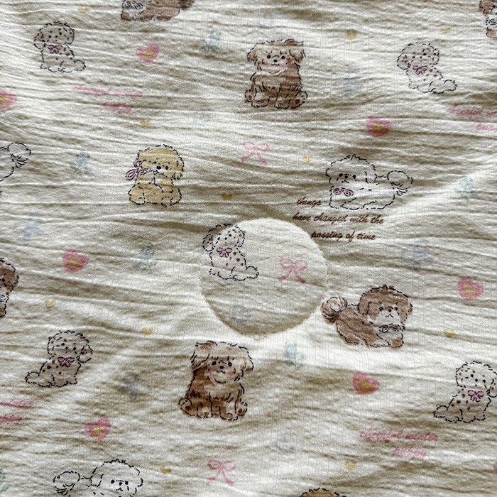 91家纺网 家纺一手货源 找家纺 星巴k家纺 2025新款春夏云感双层纱A类母婴级三角针夏被贝壳边夏凉被贝壳绣【可提供买家秀】 贝壳绣-狗狗日记