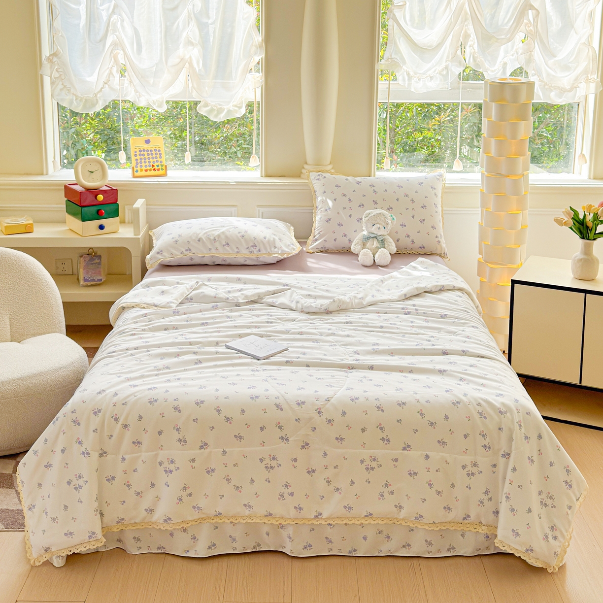 91家纺网 家纺一手货源 找家纺 （总）可思家纺 2025新款针织棉双层纱夏被