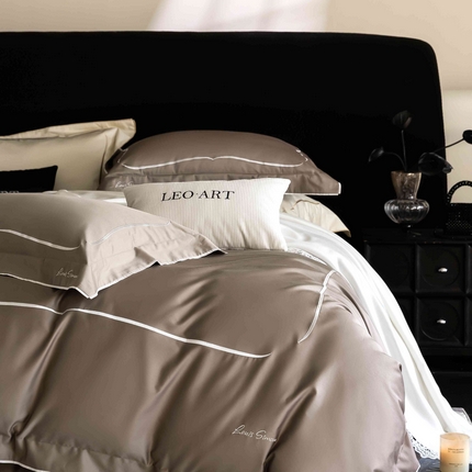 91家纺网 家纺一手货源 找家纺 （总）涞澳家纺 2025新款80S全棉贡缎小蛮腰四件套-浅依