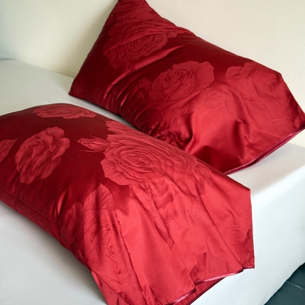 91家纺网 家纺一手货源 找家纺 鹿班家居 2025新款100S长绒棉提花单品枕套（第二组）【标准会员-2元】 单品枕套-十里红妆