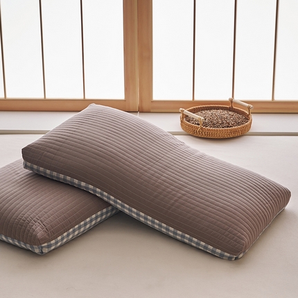 91家纺网 家纺一手货源 找家纺 （总）乐可 2025新款全棉砂洗双面枕荞麦枕枕头枕芯