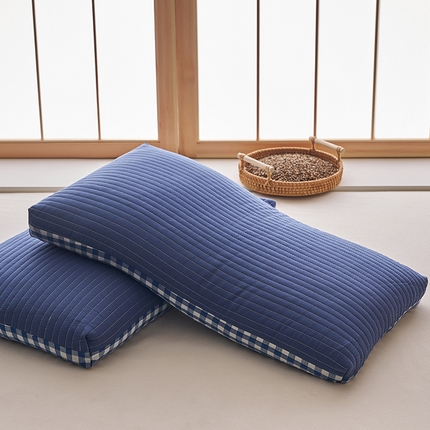 91家纺网 家纺一手货源 找家纺 （总）乐可 2025新款全棉砂洗双面枕荞麦枕枕头枕芯