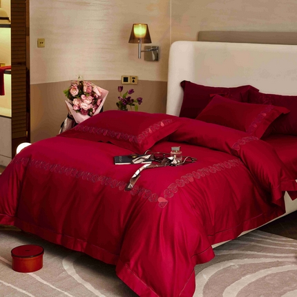 涞澳家纺 2025新款婚庆款四件套 缘定今生