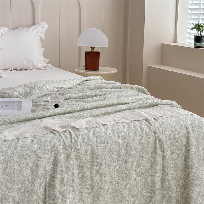 91家纺网 家纺一手货源 找家纺 （总）久典家居 2025新款全棉有氧双层纱夏被