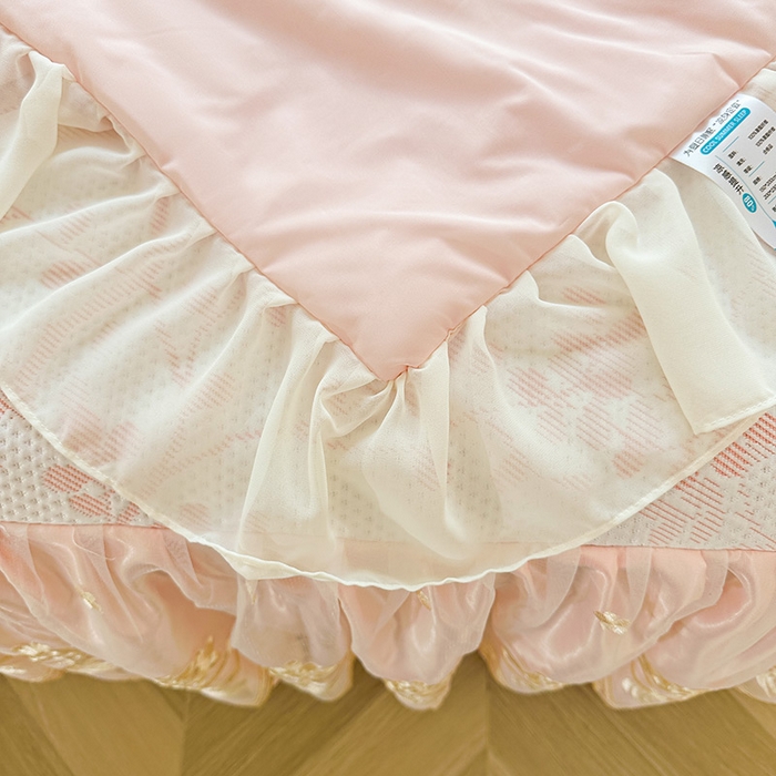 91家纺网 家纺一手货源 找家纺 （总）好儿喜家纺 2025新款赛雅系列凉席床裙冰丝席床罩韩式凉感豆豆凉席床盖