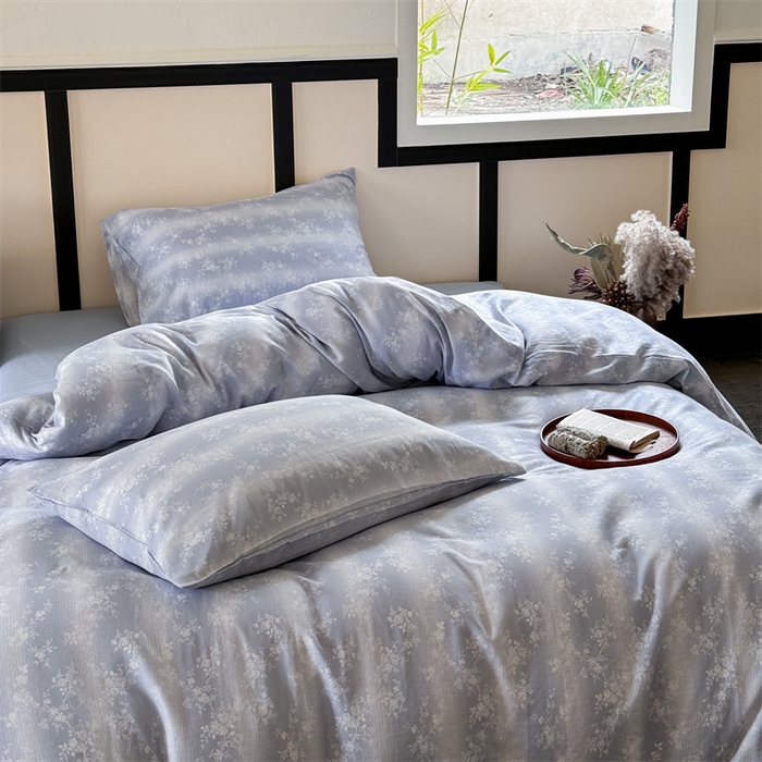 91家纺网 家纺一手货源 找家纺 窝米 2025春季新品全棉双层纱油画风花卉四件套系列（梦境花园、花研巧语） 雾幸