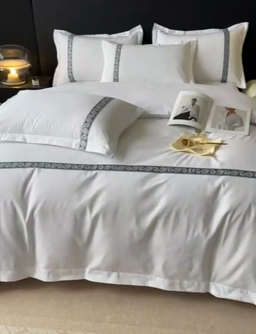 91家纺网 家纺一手货源 找家纺 （总）梦庭帛美 2025新款酒店布草宾馆刺绣四件套