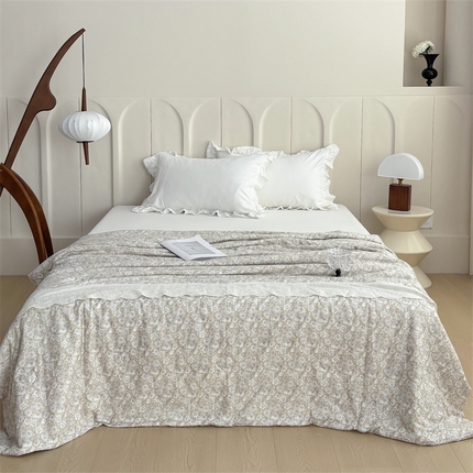 久典家居 2025新款全棉有氧双层纱夏被 初春