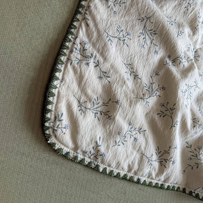 91家纺网 家纺一手货源 找家纺 星巴k家纺 2025新款春夏云感双层纱A类母婴级三角针夏被贝壳边夏凉被贝壳绣【可提供买家秀】 贝壳绣-森田小兔