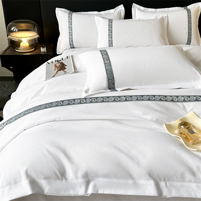 91家纺网 家纺一手货源 找家纺 （总）梦庭帛美 2025新款酒店布草宾馆刺绣四件套