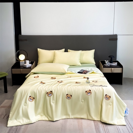 91家纺网 家纺一手货源 找家纺 （总）眷恋家纺 2025新款水洗真丝夏被四件套-满绣系列