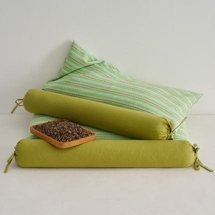 91家纺网 家纺一手货源 找家纺 （总）乐可 2025新款3D条纹牵引组合枕荞麦枕枕头枕芯