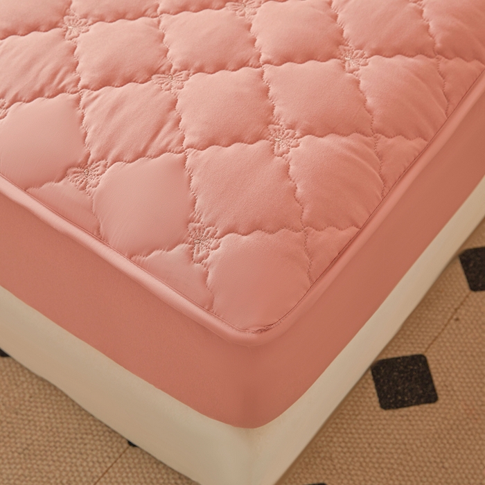 91家纺网 家纺一手货源 找家纺 怡源梦 2025新款蝶恋系列亲肤棉夹棉床笠 豆沙