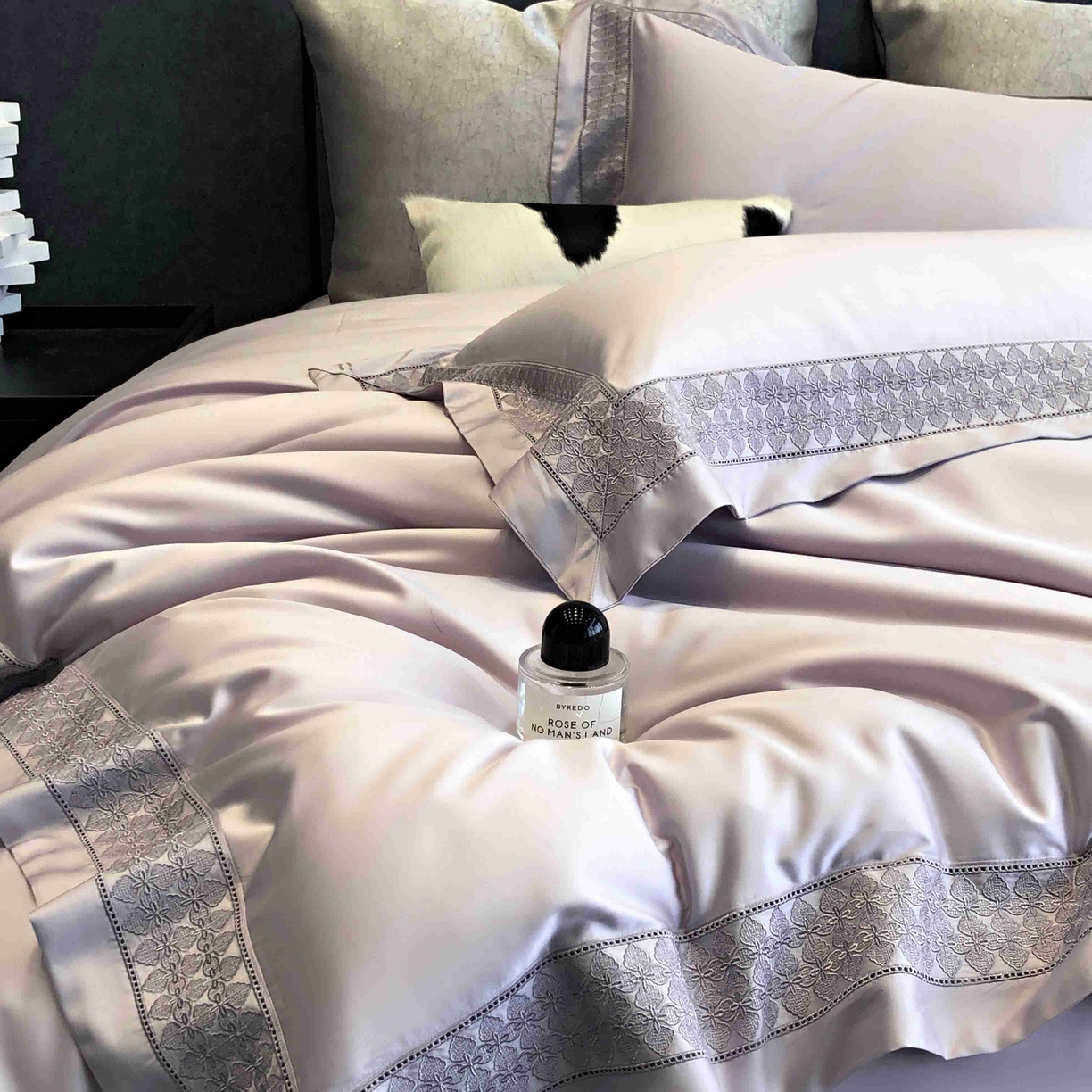 91家纺网 家纺一手货源 找家纺 涞澳家纺 2025新款60S天丝棉花边款四件套-星雅 星雅-紫玉兰