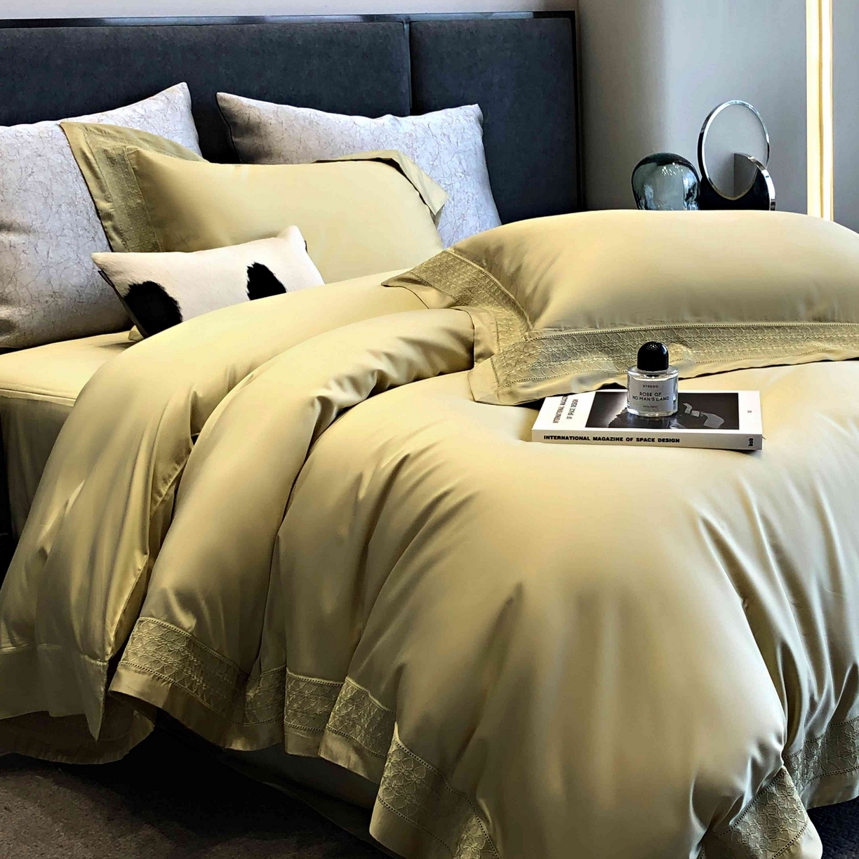 91家纺网 家纺一手货源 找家纺 （总）涞澳家纺 2025新款60S天丝棉花边款四件套-星雅