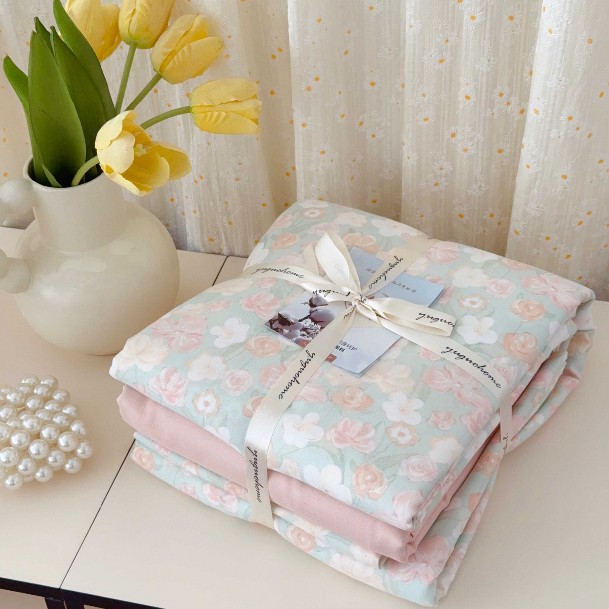 91家纺网 家纺一手货源 找家纺 于果 2025新款双层纱四件套第五批 乔德花园