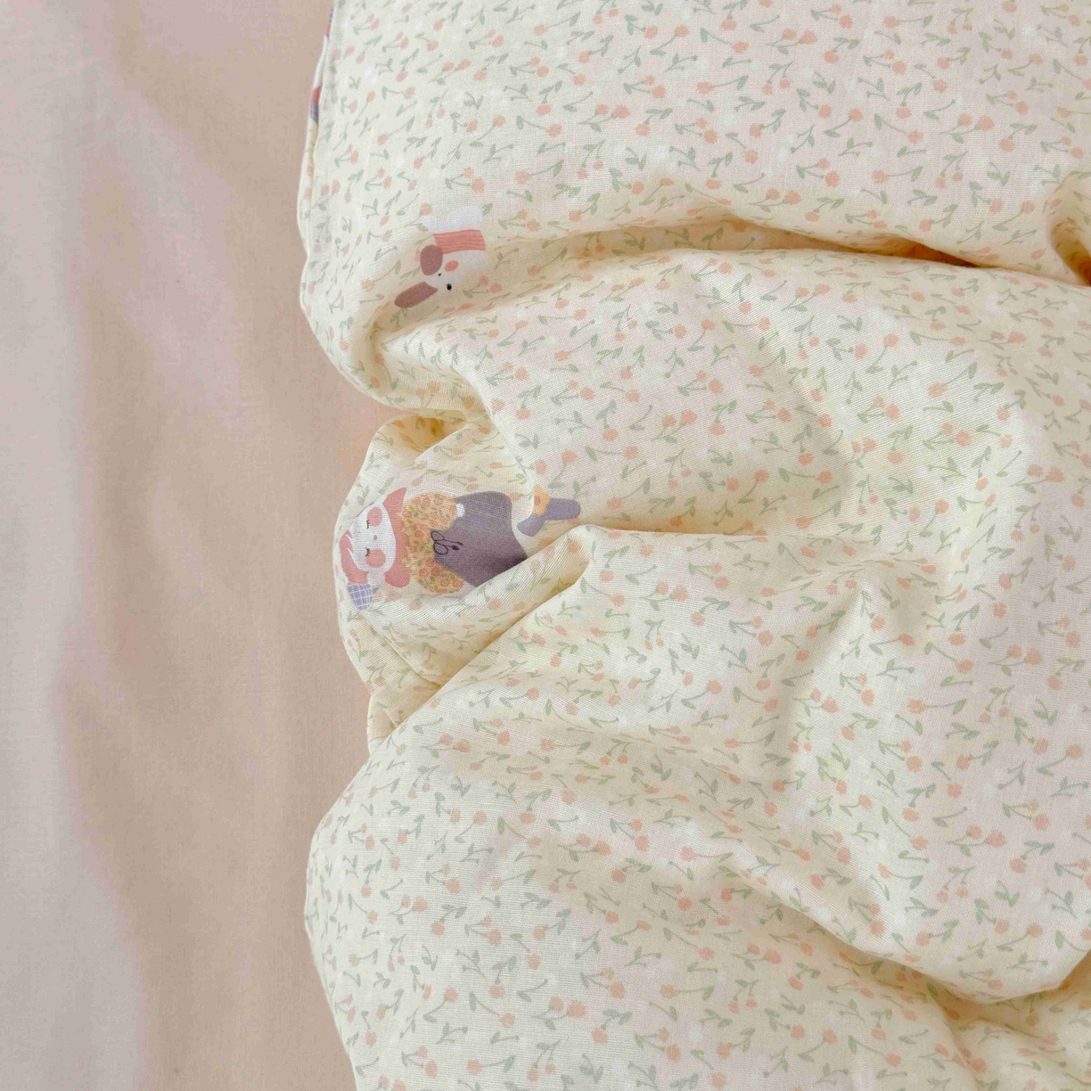 91家纺网 家纺一手货源 找家纺 于果 2025新款双层纱四件套第五批 春日女孩