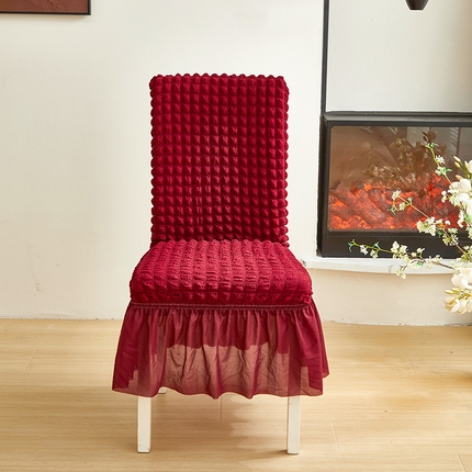 91家纺网 家纺一手货源 找家纺 飞翔家纺床上用品有限公司 2025新款泡泡纱椅套 红色