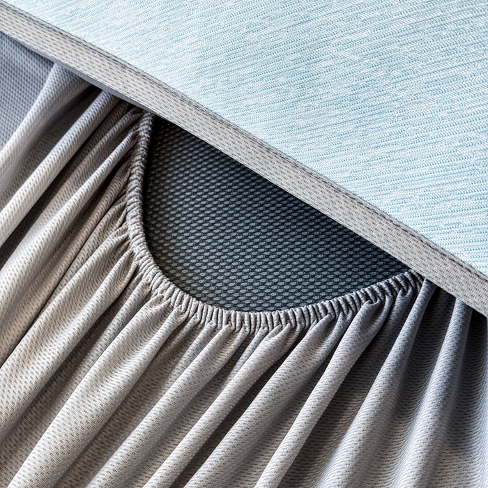 91家纺网 家纺一手货源 找家纺 （总）九花鹿 2025新款凉感肌理纹冰丝席-床笠款