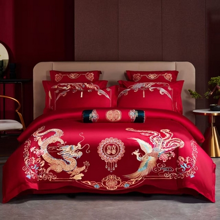 91家纺网 家纺一手货源 找家纺 （总）尹黛尔 2024新品婚庆四件套系列套件