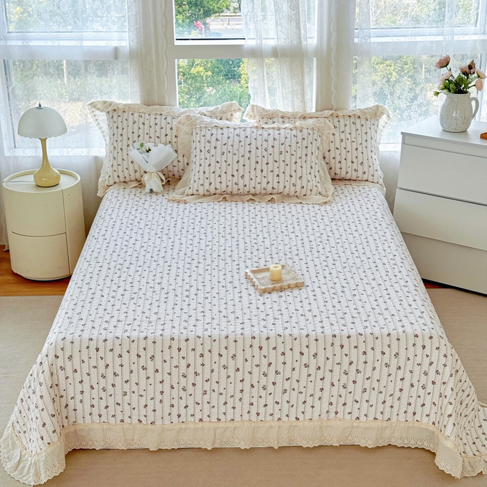 91家纺网 家纺一手货源 找家纺 添越家纺2025新款纯棉砂洗床盖三件套四件套系列梦的旋律