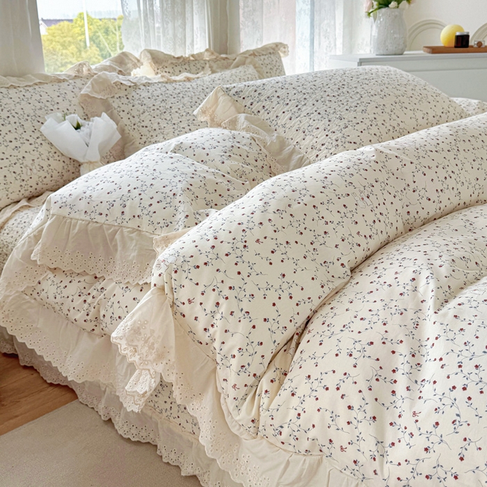 91家纺网 家纺一手货源 找家纺 添越家纺2025新款纯棉砂洗床盖三件套四件套系列伊澜