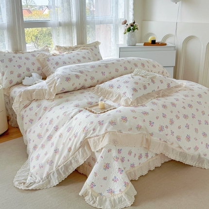 91家纺网 家纺一手货源 找家纺 （总）添越家纺2025新款纯棉砂洗床盖三件套四件套系列